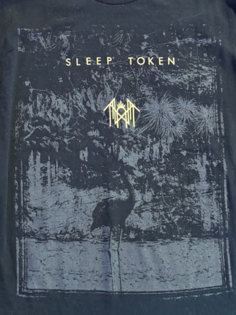 Sleep Token Short Sleeve Graphic Tee - Black with Gray Print